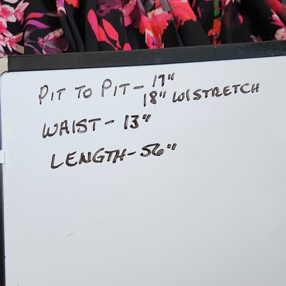 Kirna Zabete At Target Black Floral Maxi Dress Size 6 Side Slit Sheer Bottom - Picture 12 of 12